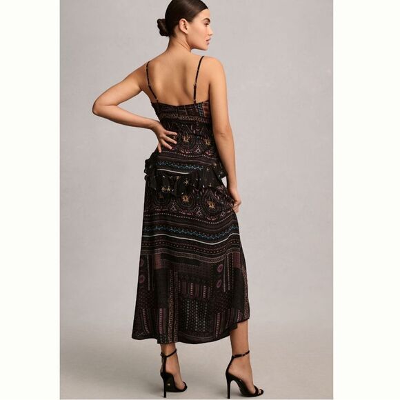 Anthropologie Let Me Be Sheer Printed V-Neck
Midi Dress/ size S - Picture 3 of 12